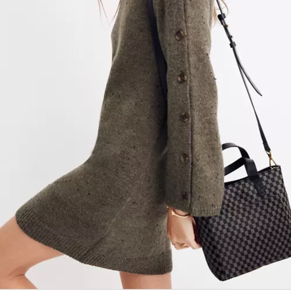 Madewell donegal button sleeve sweater dress